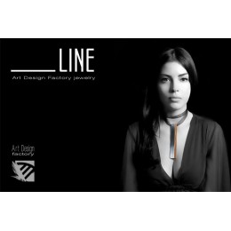 Line, jewel pendant, aluminum and olive wood Line, jewel pendant, aluminum and olive wood