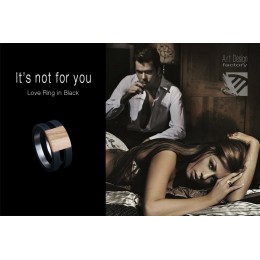 Love Ring in Black, anello legno acciaio Love Ring in Black, anello legno acciaio